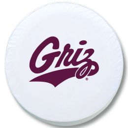 Montana Tire Cover w/ Grizzlies Logo - White Vinyl