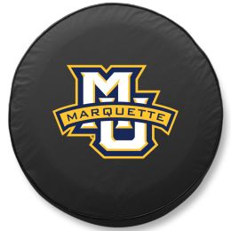 Marquette Tire Cover w/ Golden Eagles Logo - Black Vinyl