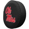 Ole Miss Tire Cover w/ Rebels Logo - Black Vinyl