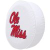 Ole Miss Tire Cover w/ Rebels Logo - White Vinyl
