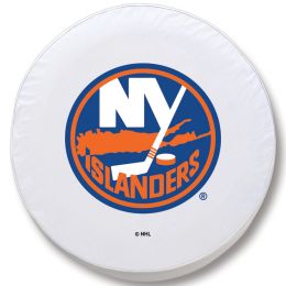 New York Tire Cover w/ Islanders Logo - White Vinyl