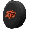 Oklahoma State Tire Cover w/ Cowboys Logo - Black Vinyl