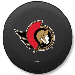 Ottawa Tire Cover w/ Senators Logo - Black Vinyl