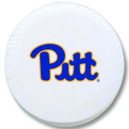 Pittsburgh Tire Cover w/ Panthers Logo - White Vinyl