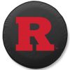 Rutgers Tire Cover w/ Scarlet Knights Logo - Black Vinyl