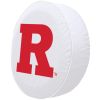 Rutgers Tire Cover w/ Scarlet Knights Logo - White Vinyl