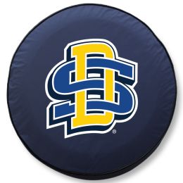 South Dakota State Tire Cover w/ Jackrabbits Logo - Blue Vinyl
