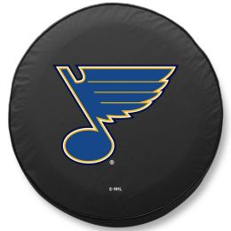 St Louis Tire Cover w/ Blues Logo - Black Vinyl