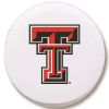 Texas Tech Tire Cover w/ Red Raiders Logo - White Vinyl