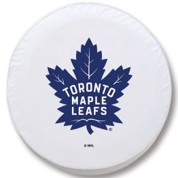 Toronto Tire Cover w/ Maple Leafs Logo - White Vinyl