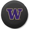 Washington Tire Cover w/ Huskies Logo - Black Vinyl