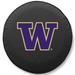 Washington Tire Cover w/ Huskies Logo - Black Vinyl