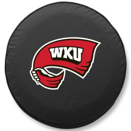 Western Kentucky Tire Cover w/ Hilltoppers Logo - Black Vinyl