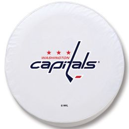 Washington Tire Cover w/ Capitals Logo - White Vinyl