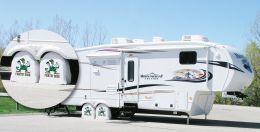 Notre Dame (Leprechaun) RV Tire Cover Shade