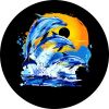 Dolphins in the Sun Spare Tire Cover
