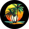 Tropical Palm Trees w/ Sunset Spare Tire Cover