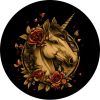 Unicorn Fantasy w/ Flowers Spare Tire Cover