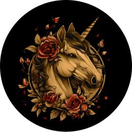 Unicorn Fantasy w/ Flowers Spare Tire Cover