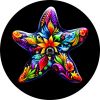 Floral Starfish Spare Tire Cover