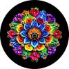 Vibrant Colorful Mandala Spare Tire Cover