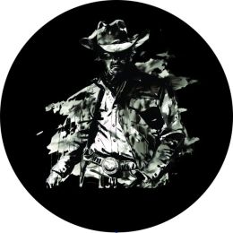 Western Cowboy Silhouette Spare Tire Cover