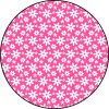 White Flowers on Pink Spare Tire Cover