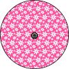 White Flowers on Pink Spare Tire Cover