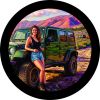 Woman w/ the Jeep That She Loves Tire Cover