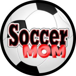 Soccer Mom Spare Tire Cover on Black Vinyl