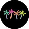 Four Color Palm Tree Spare Tire Cover