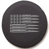 American Flag Ammo Spare Tire Cover - Black Vinyl