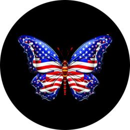 American Flag Butterfly for Patriotism Spare Tire Cover