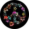 Assorted Flowers Peace Sign Spare Tire Cover