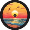 Ocean Beach Sunset Spare Tire Cover