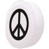 Peace Sign Spare Tire Cover on White Vinyl