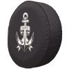 Anchor Ahoy Spare Tire Cover - Black Vinyl