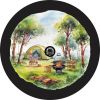 Camping Scene w/ Tent Spare Tire Cover