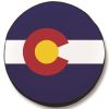 Colorado State Flag Closeup Spare Tire Cover - Black Vinyl