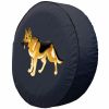 United States Army Tire Cover w/ Scout Dog Logo - Black Vinyl