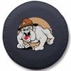 USMC Marines Tire Cover w/ Bulldog Military Logo - Black Vinyl