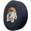 USMC Marines Tire Cover w/ Bulldog Military Logo - Black Vinyl