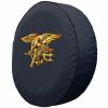 United States Navy Tire Cover w/ Seals Logo - Black Vinyl