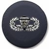 US Paratrooper Jeep Tire Cover w/ Military Logo - Black Vinyl