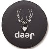 Deer Hunting Jeep Spare Tire Cover - Black Vinyl