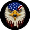 Eagle Head w/ American Flag Spare Tire Cover