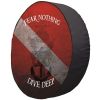 Divers Symbol Quote Spare Tire Cover - Black Vinyl