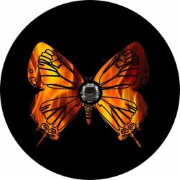 Fire Butterfly Spare Tire Cover - Backup Camera Ready