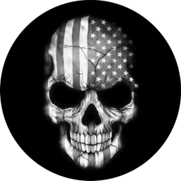 Flag Skull Spare Tire Cover