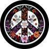 Floral Peace Sign Spare Tire Cover